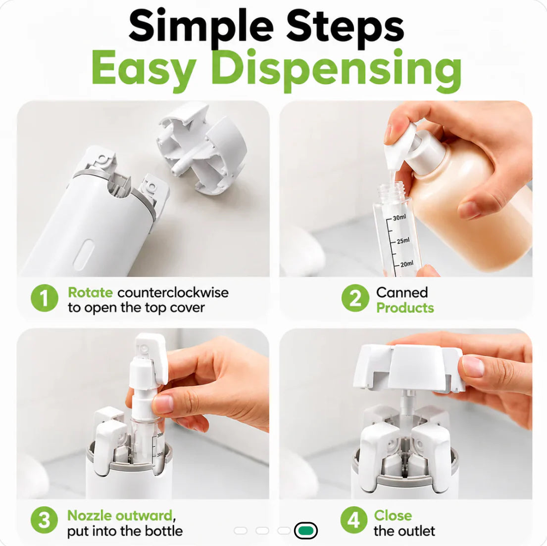 XTRA 4-in-1 Travel Dispenser Bottle
