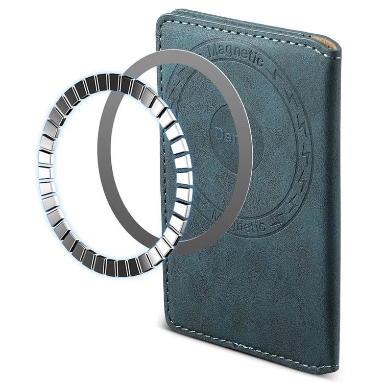 TASX D20 Retro Leather Card Holder – MagSafe-Compatible Back Case Attachment