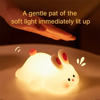 TASX K1153 Cute Rabbit Mini Night Light with RGB Dimming for Kids
