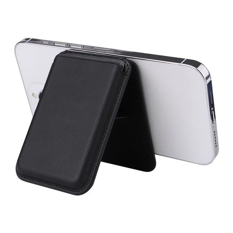 TASX G057 MagSafe Card Holder – PU Leather Back Attachment with Kickstand