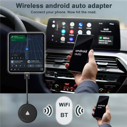 TASX THT-020-5+ Android Auto Wireless Converter, Wired to Wireless Adapter, USB/Type-C Interface Support