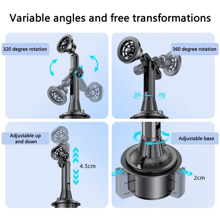 YESIDO C200 Car Cup Holder Mount Phone Bracket Compatible with MagSafe