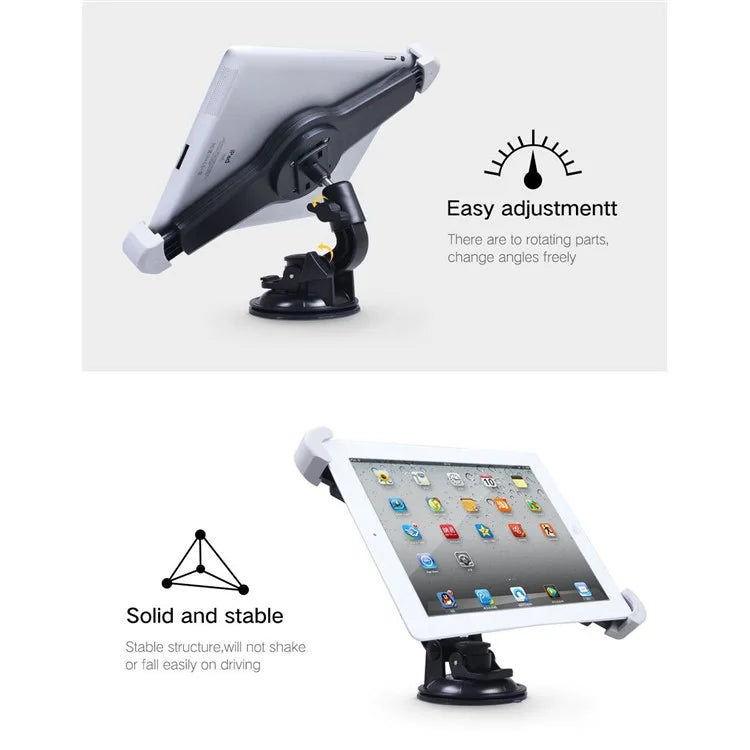 TASX A6184 360° Rotating Car Dashboard & Windshield Suction Cup Tablet Holder (7-11 inch)