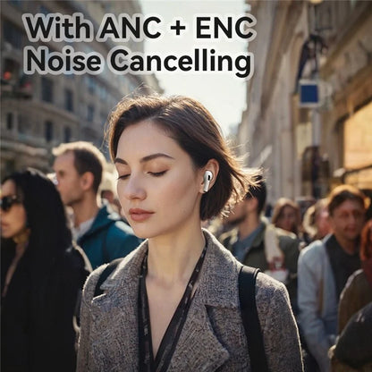 TASX LCD Screen ANC+ENC Noise Cancellation Wireless Bluetooth Earphones