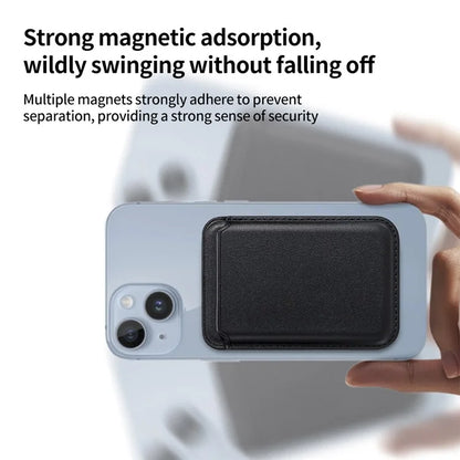 TASX Double Ring MagSafe Card Holder – Slim PU Leather Attachment for Phones