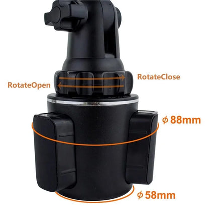 TASX 2-in-1 360° Rotating Car Cup Holder Phone and Tablet Stand