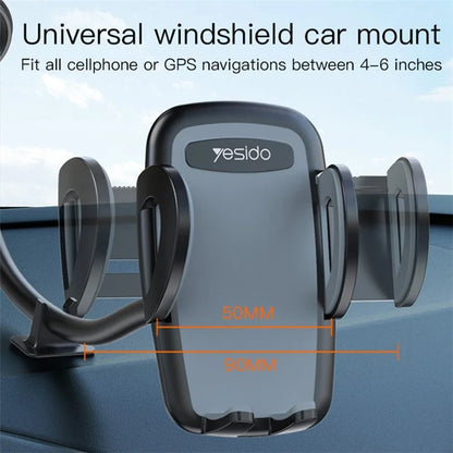 TASX C108 40cm Bendable Arm Car Phone Mount – Windshield Sucker Holder
