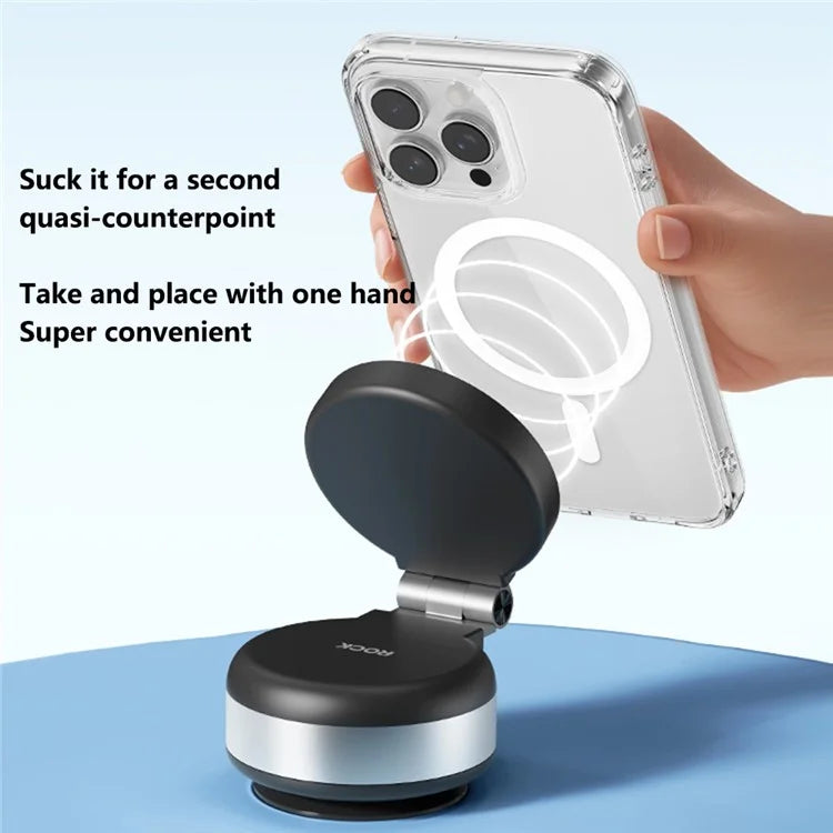ROCK Q16 Electric Suction Cup Magnetic Phone Holder Portable Stand