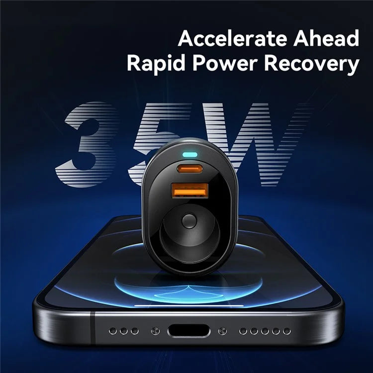 ESSAGER 120W USB + Type-C Car Charger Adapter with Cigarette Lighter Socket