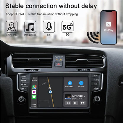 TASX THT-020-3 Wireless CarPlay Adapter, Converts Wired to Wireless, USB/Type-C Interface Support