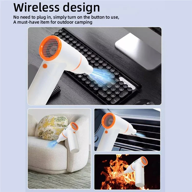 TASX High-Speed Portable Wireless Turbo Fan with Brushless Motor