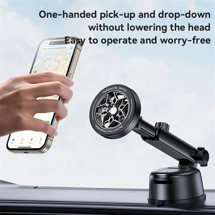 YESIDO C266 MagSafe Car Phone Holder – Dashboard & Windshield Suction Cup Mount