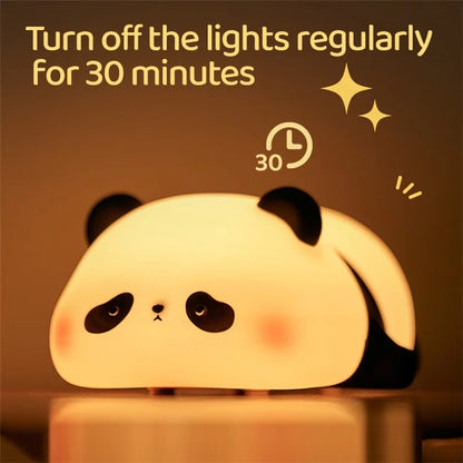 TASX K1155 Cute Panda Silicone Night Lamp with Touch Control