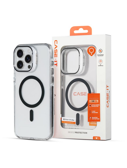 Case it IPhone 16 MagicCam Series Camera Ring Kickstand Transparent Case