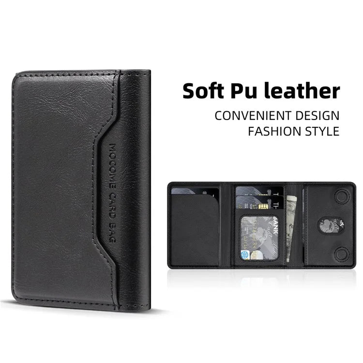 MOCOME RFID Blocking Phone Card Holder – MagSafe PU Leather Wallet