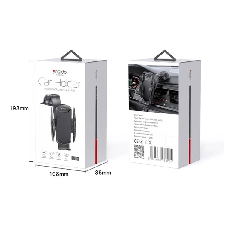 TASX C99 Rotatable Car Phone Holder – Center Console & Windscreen Adorption Mount