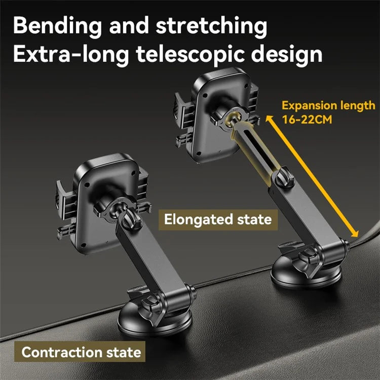 TASX C267 Suction Press Car Phone Mount – 360° Rotation
