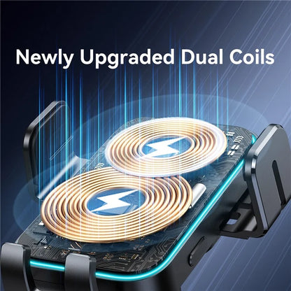 JOYROOM 15W Dual Coil Dashboard Wireless Car Charger LED Light JR-ZS246S