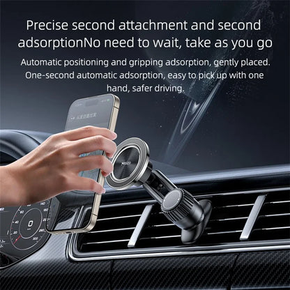 YESIDO C168 MagSafe Car Phone Holder – 360° Rotating Air Outlet Clip