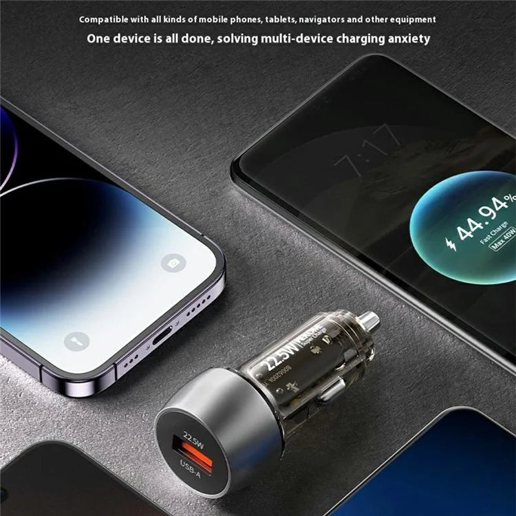 WEKOME WP-C57 22.5W USB-A Car Charger Fast Charging Aluminum Alloy Adapter
