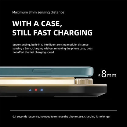 TASX X3 3 in 1 Magnetic Wireless Charger Multi-Function Fast Charging Station With Desk Lamp