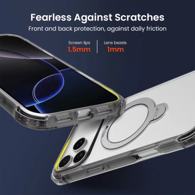 REDEFINE Rebound Magnetic Drop Protection Case for iPhone 17 | 9.8ft Shockproof Clear Cover (Black)