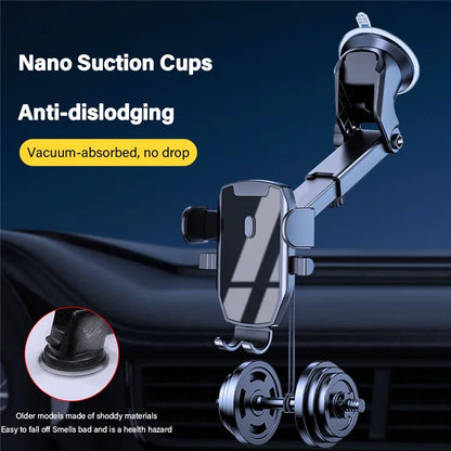 TASX K5 Suction Cup Car Phone Holder – Telescopic Arm, Universal Mount