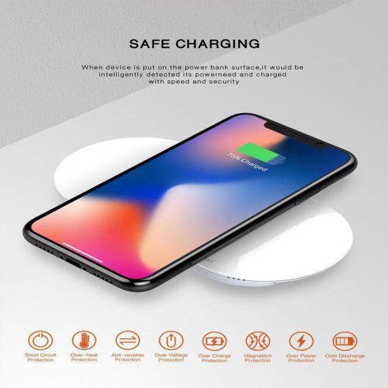 QI Wireless Fast Charging Power Bank 18w (10000mAh)