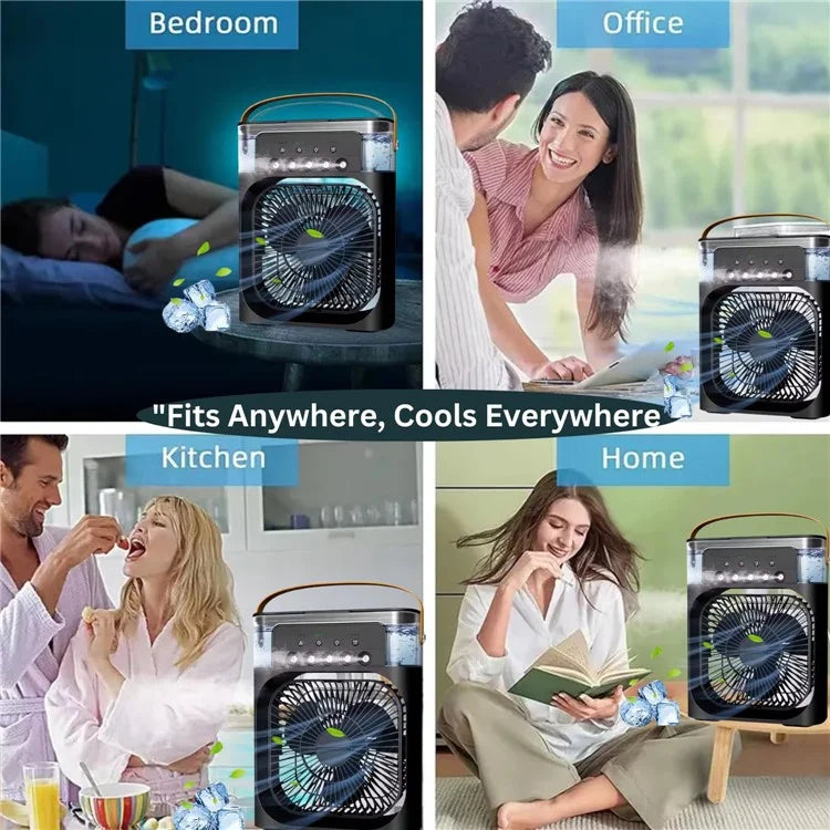 TASX 5-Hole Desktop Humidifier with Mist Diffuser, Cooling Fan, and 7-Color Night Light