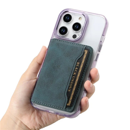 TASX D20 Retro Leather Card Holder – MagSafe-Compatible Back Case Attachment