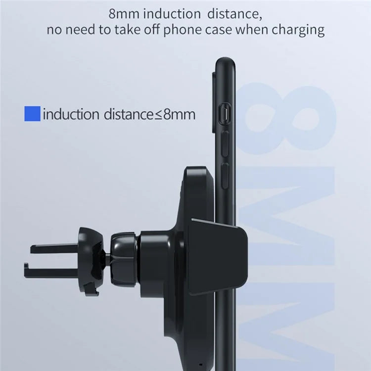 TAS Wireless Charger Phone Mount with Air Vent Holder, Dashboard Stand