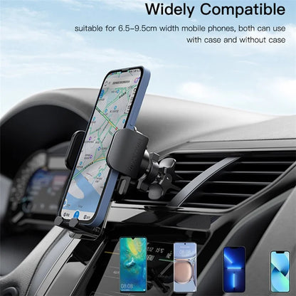 YESIDO C163 Car Phone Holder – Air Outlet Mount with Transparent Panel
