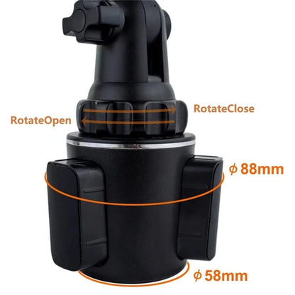 TASX Car Cup Holder Mount 360° Rotatable Magnetic Phone & Tablet Holder