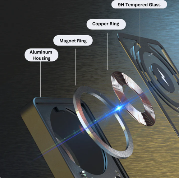 Mini Aluminum Transarent Magsafe Fast Charging PowerBank 22.5W (5000mAh)