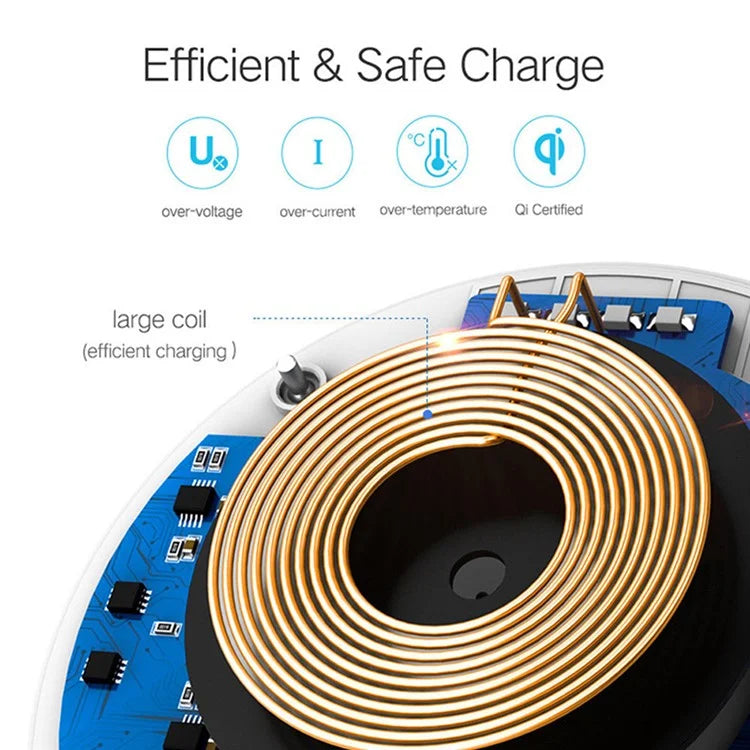 TASX KC-N5 Qi Wireless Phone Charger Cradle Super Slim 10W Fast Charging Pad