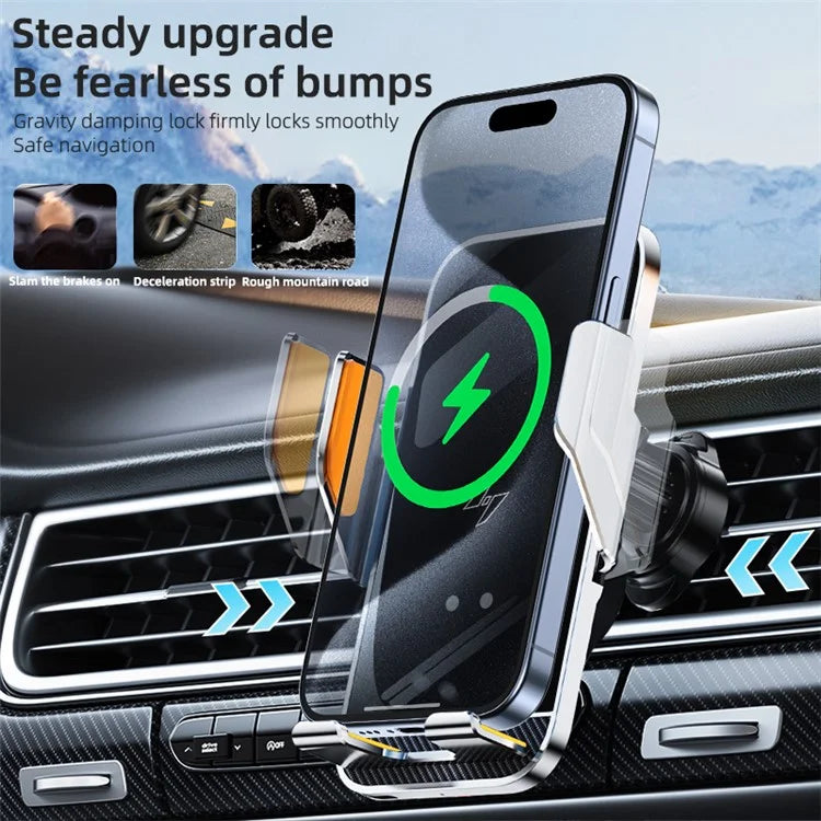 TASX C8 Car Air Vent Phone Wireless Charging Holder with Metal Bracket