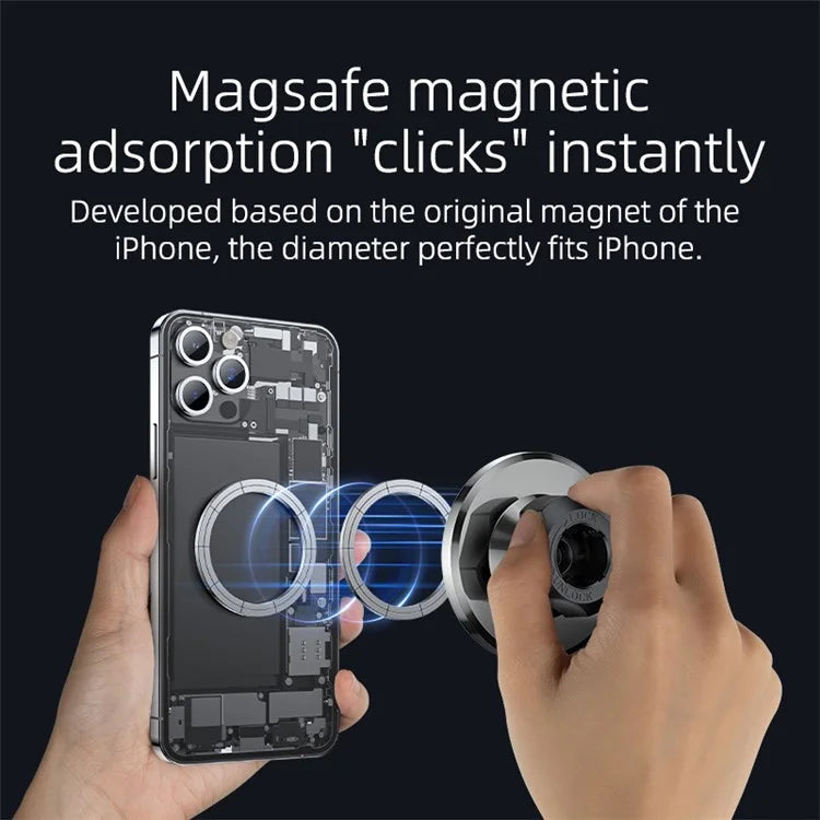 YESIDO C179 Suction Cup Car Mount – Strong MagSafe Zinc Alloy Phone Holder Bracket