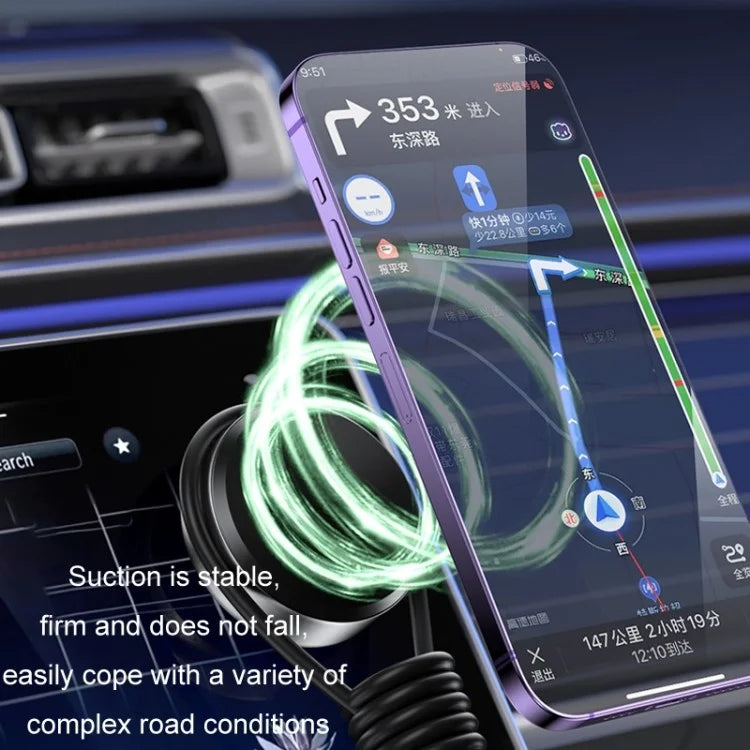 TASX Electric Suction Cup Car Mount – Windshield & Screen MagSafe Phone Holder