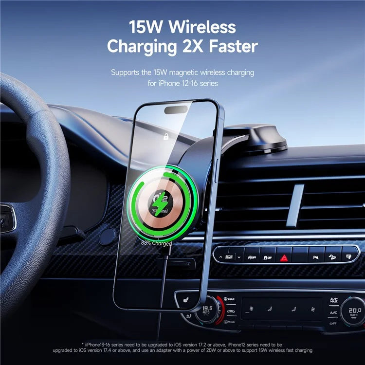 DUZZONA V5 Pro 15W Car Magnetic Wireless Charging Phone Holder (Qi2 Certified)