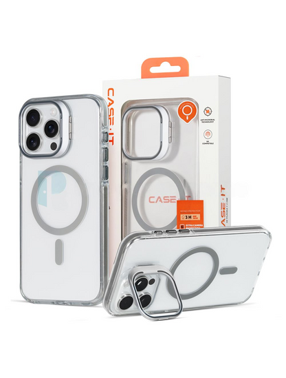 Case it IPhone 16 MagicCam Series Camera Ring Kickstand Transparent Case