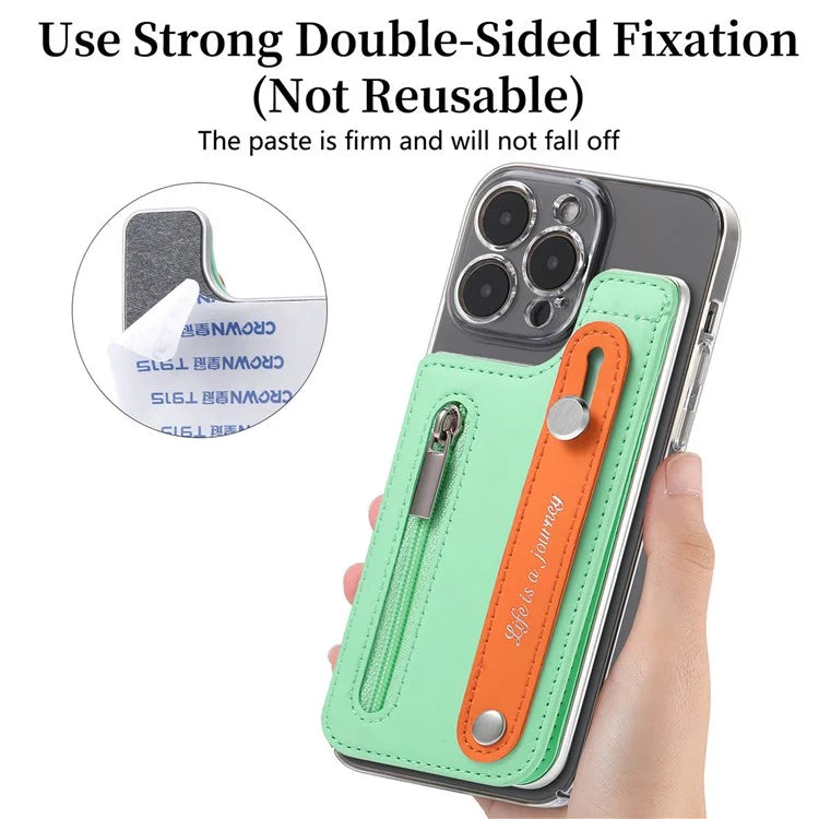 TASX KB-62 RFID Blocking Phone Wallet – Leather Card Bag with Wristband, Kickstand & Zipper