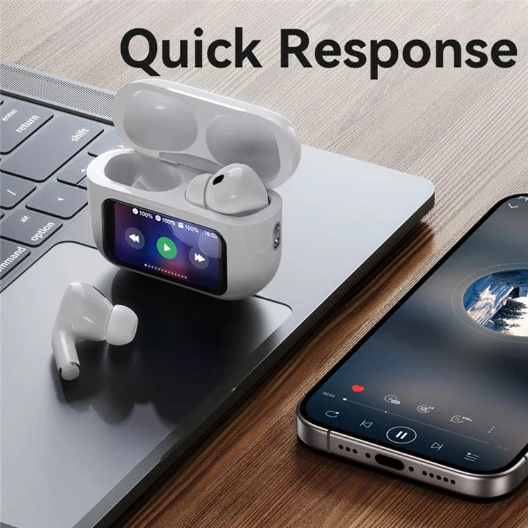 TASX LCD Screen ANC+ENC Noise Cancellation Wireless Bluetooth Earphones