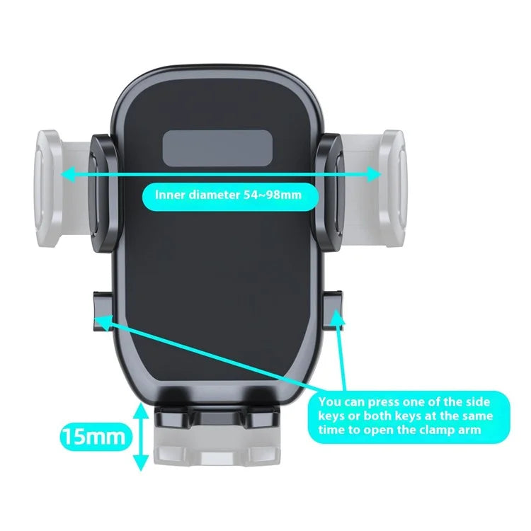 TASX X158 Universal Car Phone Holder – 360° Rotatable Metal Hook Air Outlet Mount