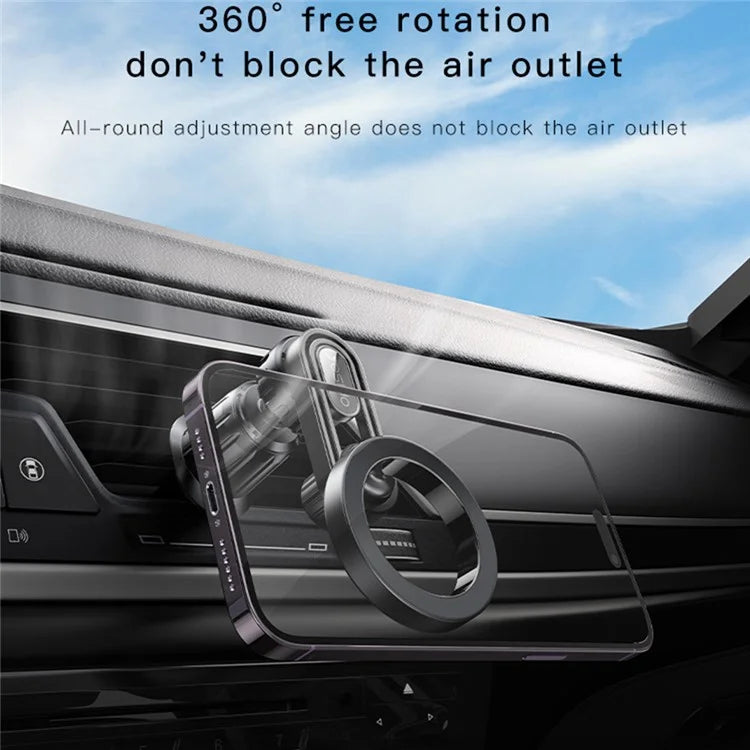 YESIDO C157 MagSafe Car Phone Holder – 360° Rotation Air Vent Mount