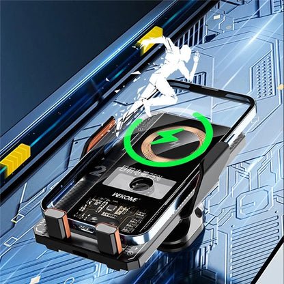 WEKOME WP-U208 Vanguard Series Mechanical Transparent Wireless Charging Car Holder