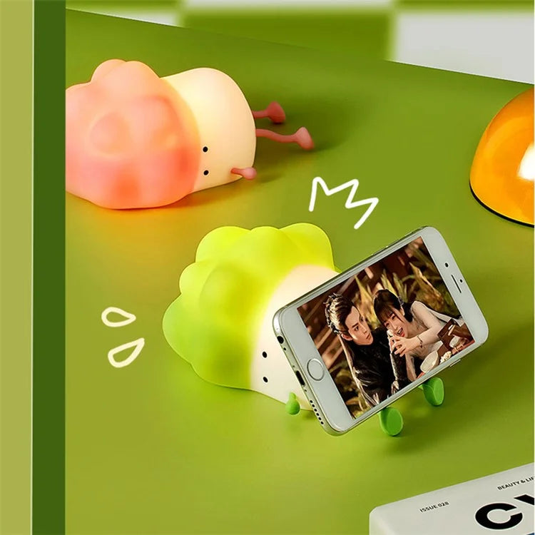 TASX K1110 Cute Cabbage Night Light with Phone Holder & Timer