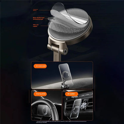 WEKOME WA-S63 MagSafe Car Phone Holder – 360° Rotatable Zinc Alloy Mount