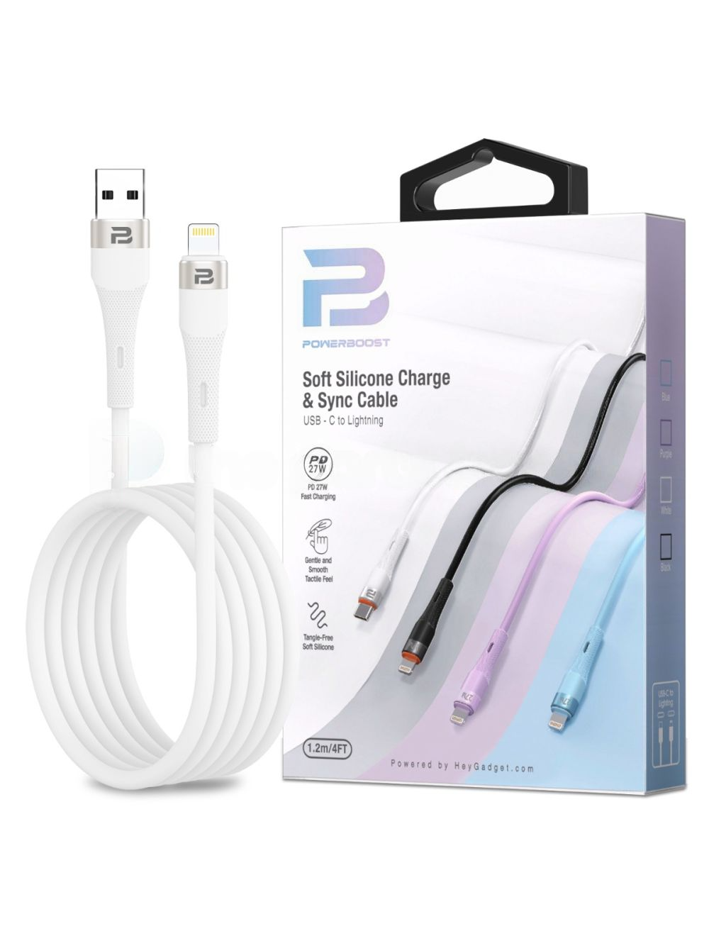 USB-A to Lightning Charge & Sync Cable 1.2M (Soft Silicon)