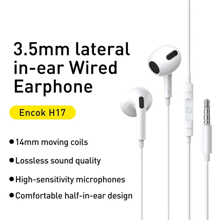 BASEUS Encok H17 3.5mm Wired Earphones with Mic & Button Control