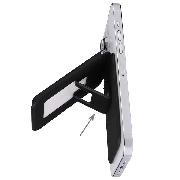 TASX G057 MagSafe Card Holder – PU Leather Back Attachment with Kickstand